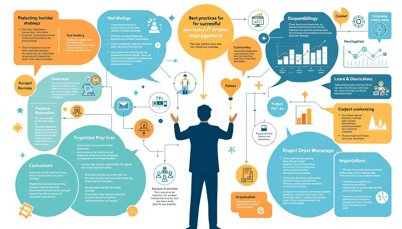 Best practices for successful IT project management being discussed.