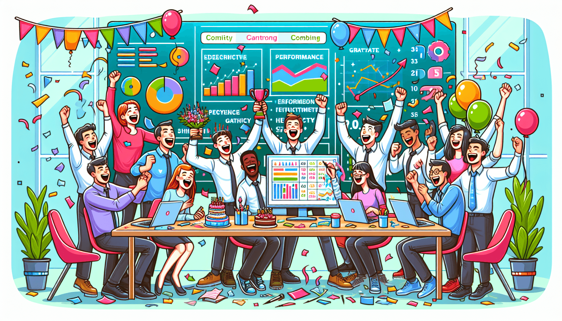 A cartoon illustrating the benefits of a well-defined software build plan.