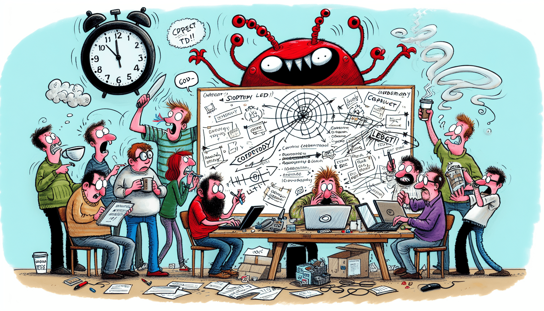 An illustration highlighting common mistakes in software build planning.