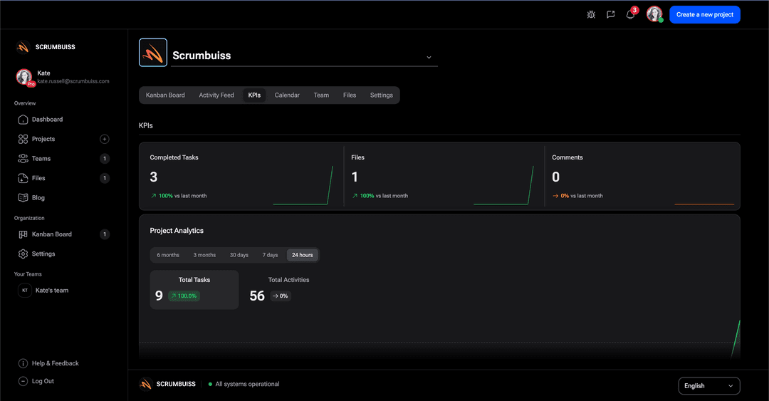 KPI dashboard overview