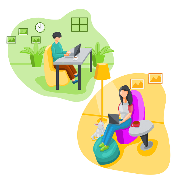 An illustration of showing a person maintaining a healthy work-life balance.