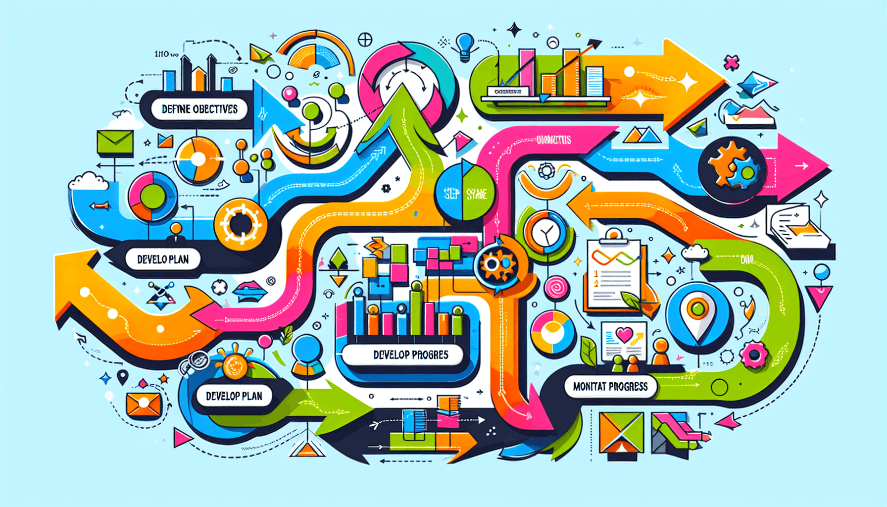An illustration depicting essential steps for leading projects effectively.