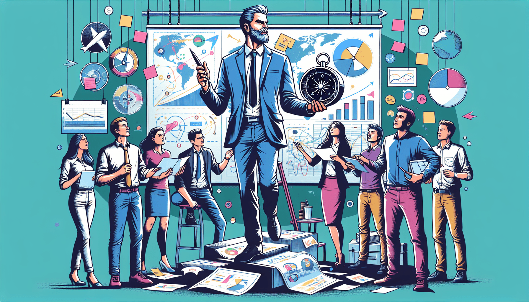 An illustration representing strategic planning for project success.