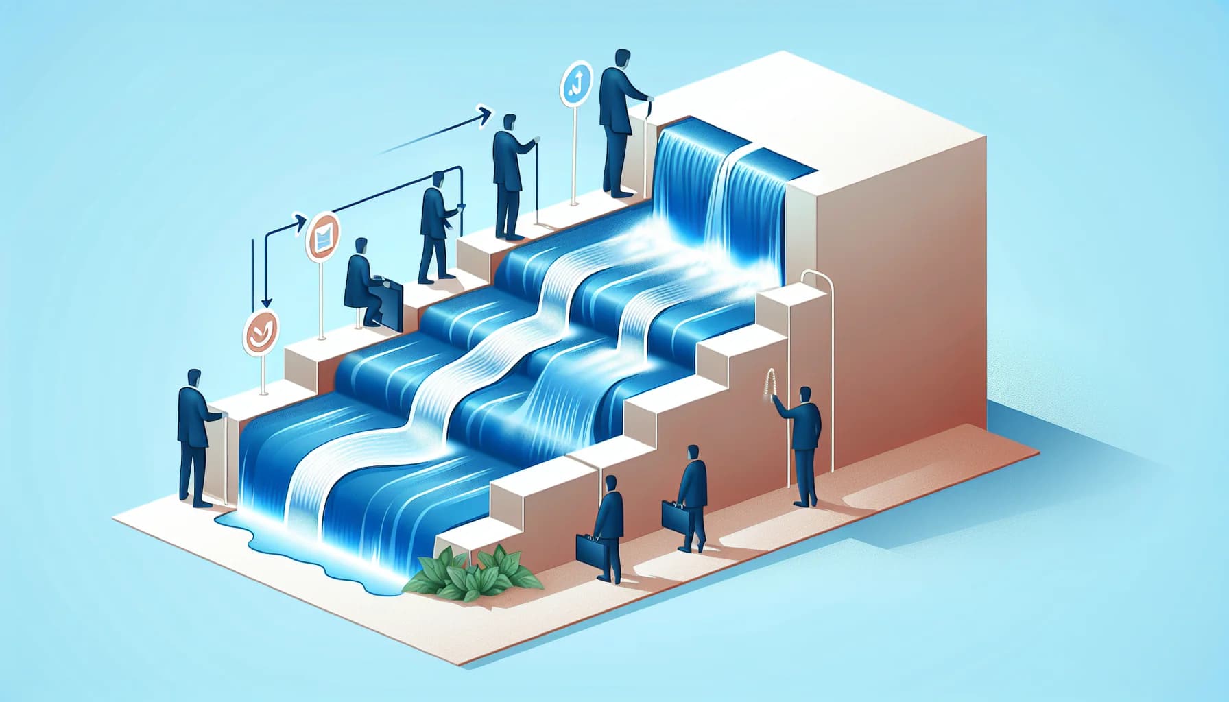 Featured image for article about wasserfallmodell projektmanagement