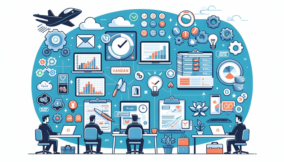 Image illustrating Agile Projektmanagement Methoden für moderne Teams in article about projektmanagement methoden