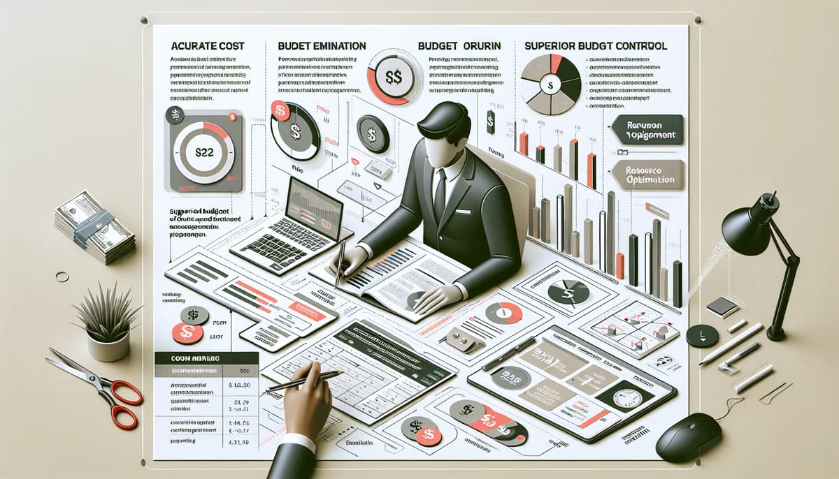 Image illustrating Superior Budget Control and Cost Management in article about benefits of project management