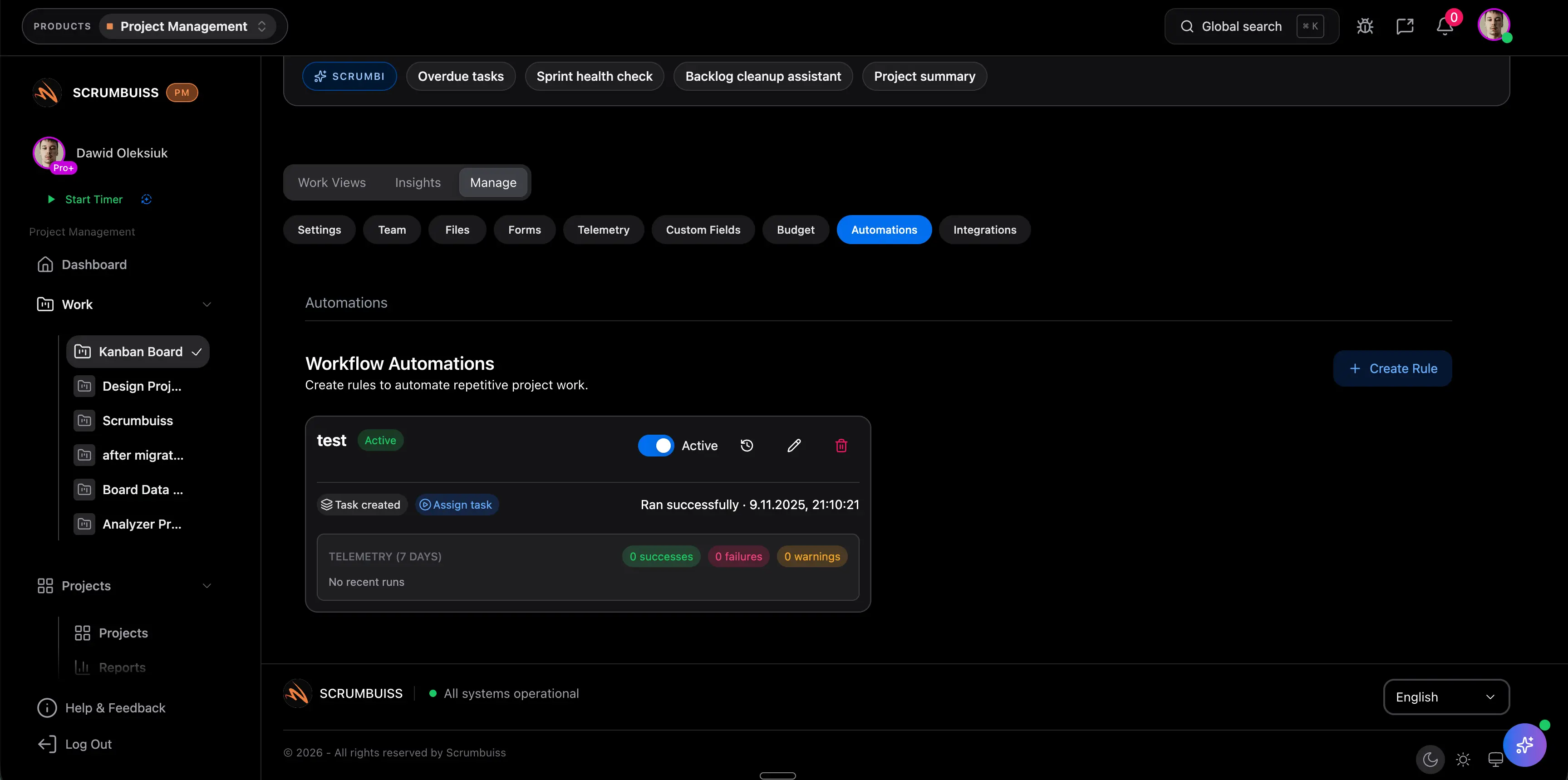 Automation triggers and follow-ups