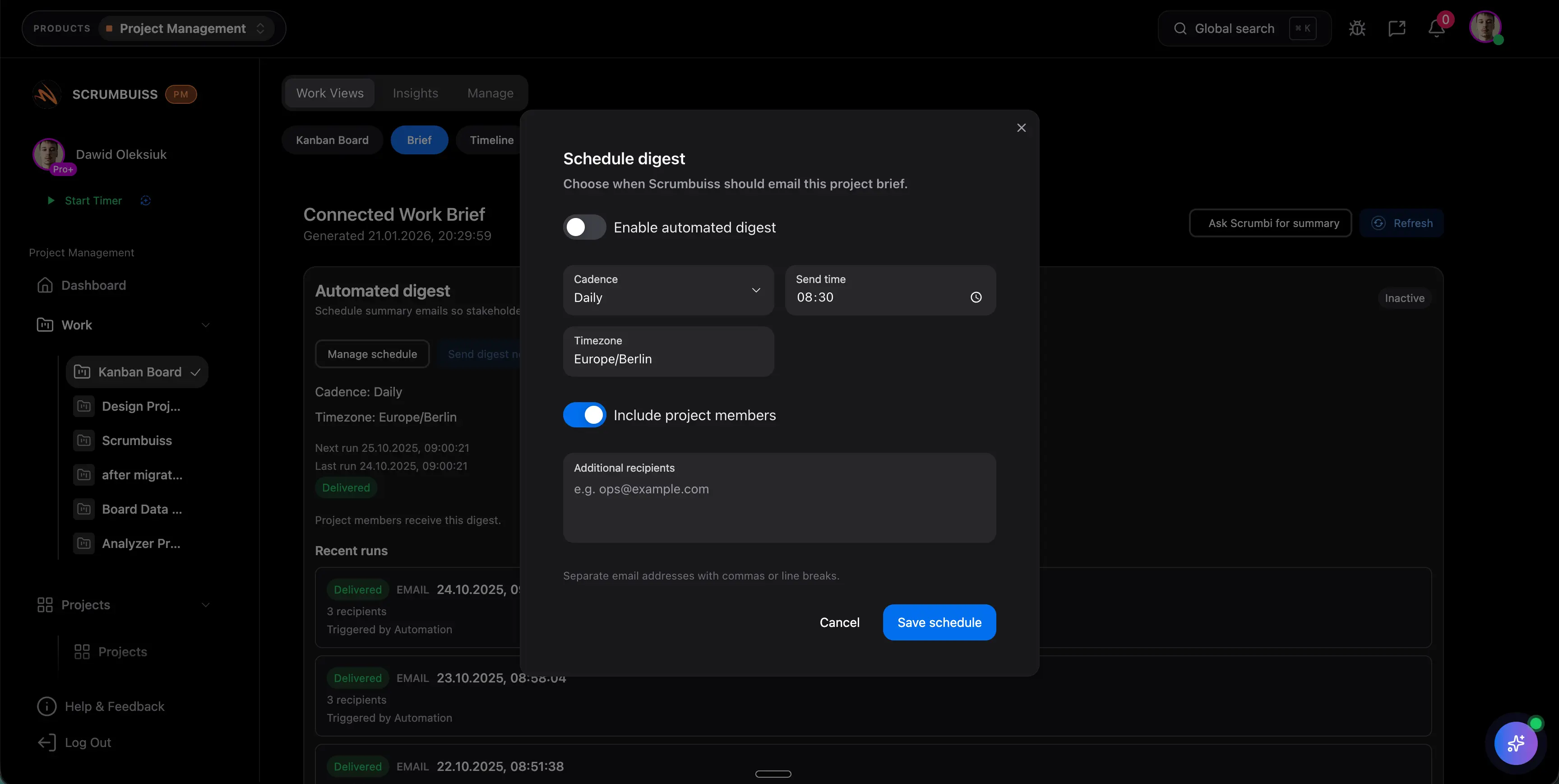Create the brief screenshot