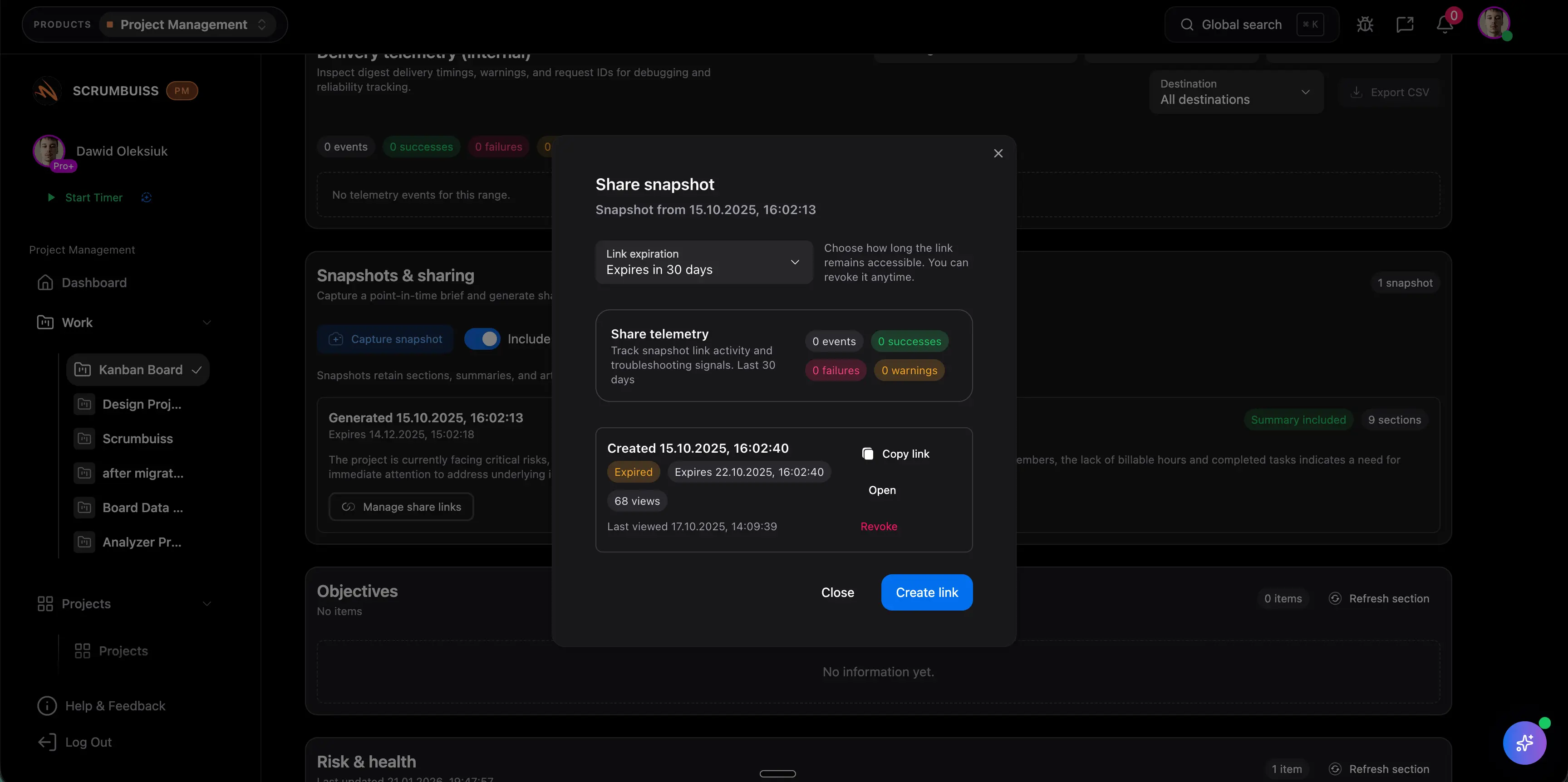 Share project context with stakeholders