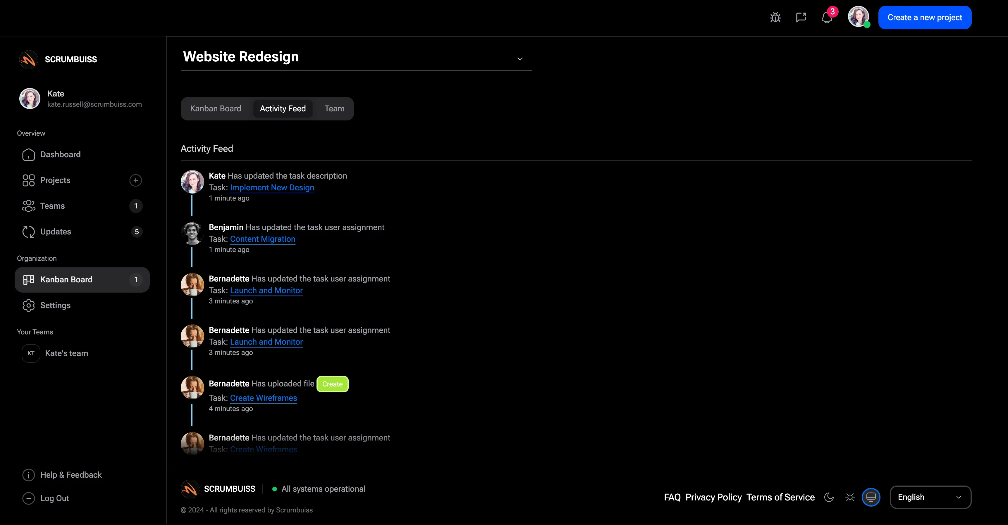 Scrumbuiss Activities example