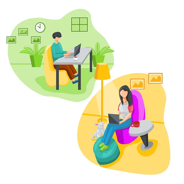 An illustration of showing a person maintaining a healthy work-life balance.