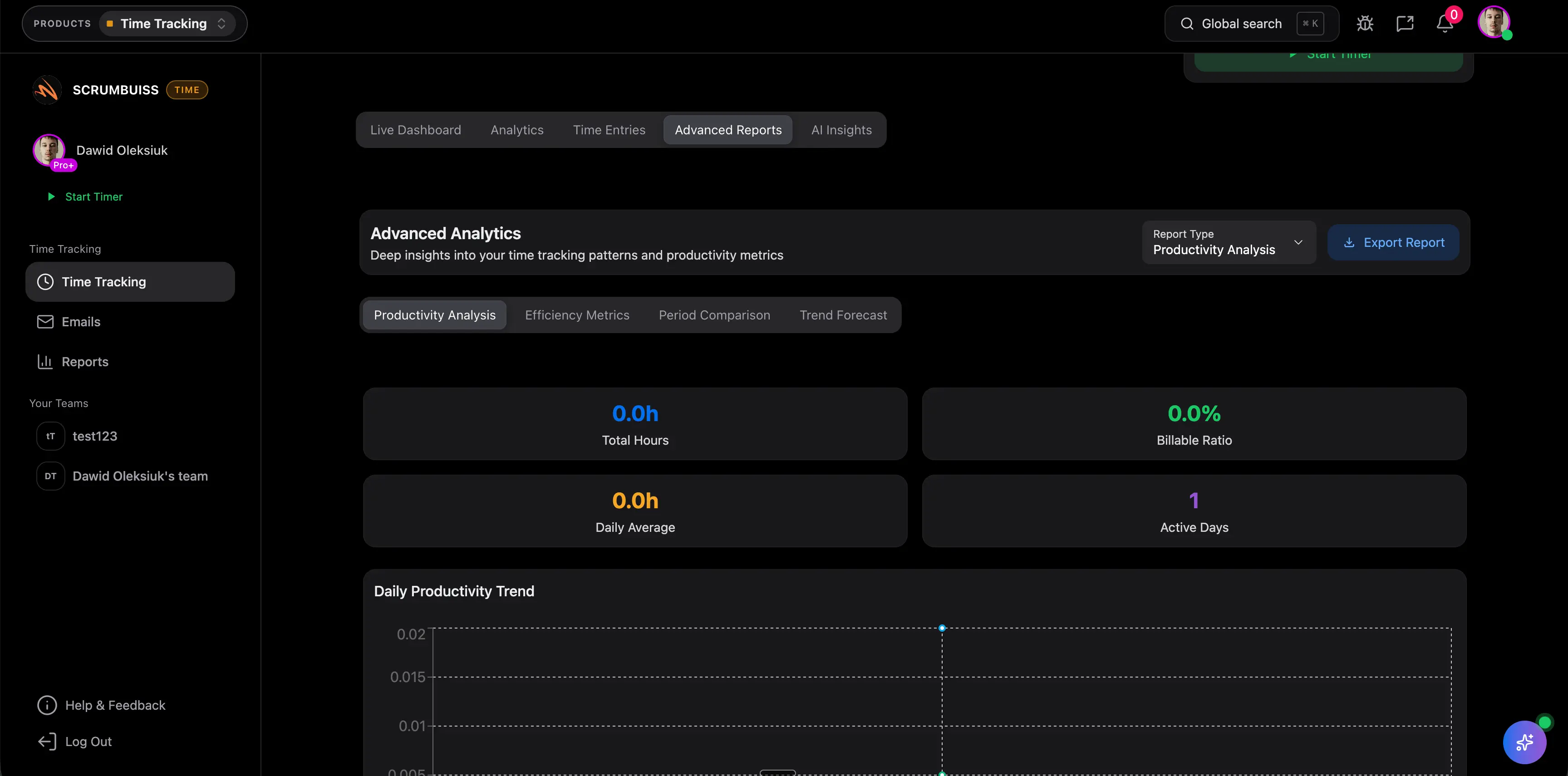 Time entries and reporting