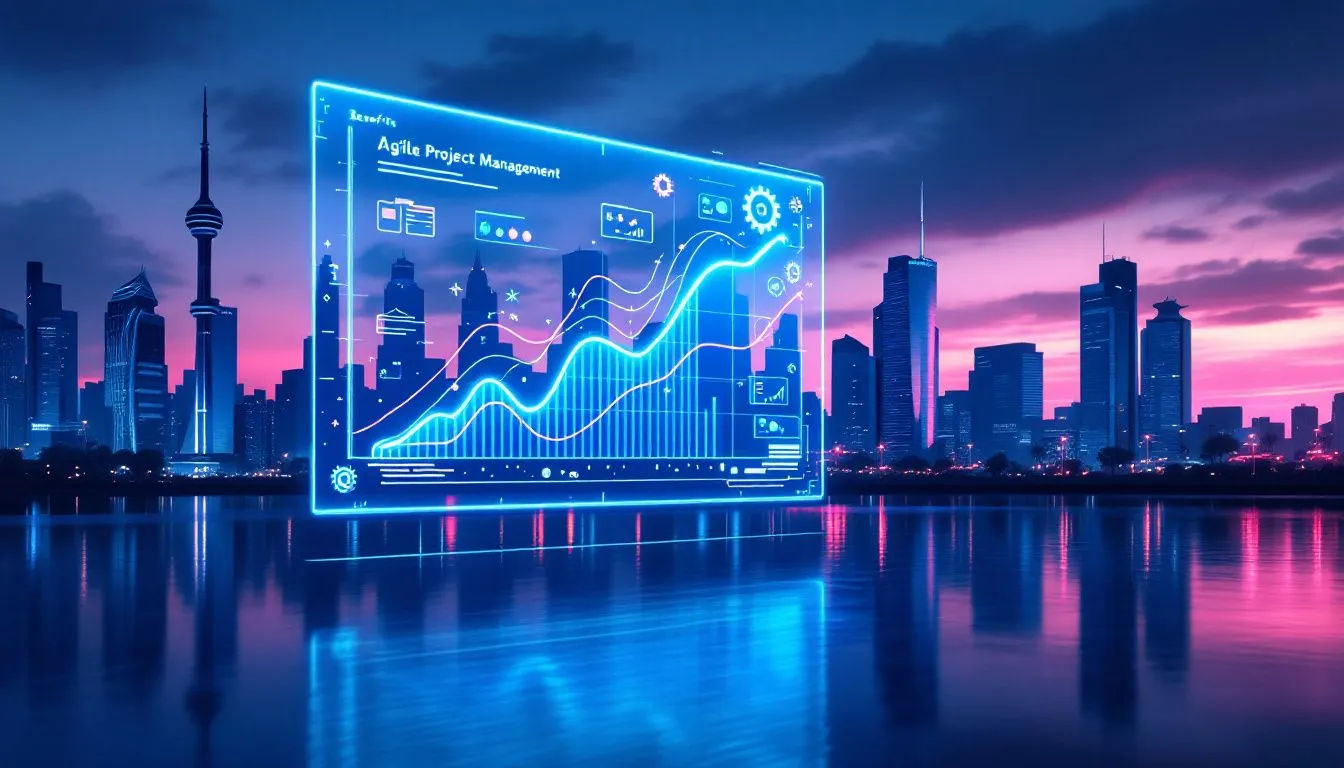 Benefits of agile project management software illustrated.